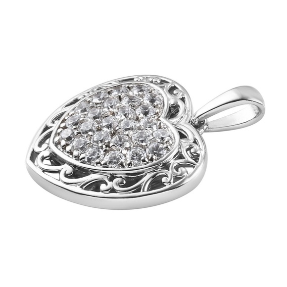 Heart Platinum Bond Heart Pendant - Picture 3 of 5